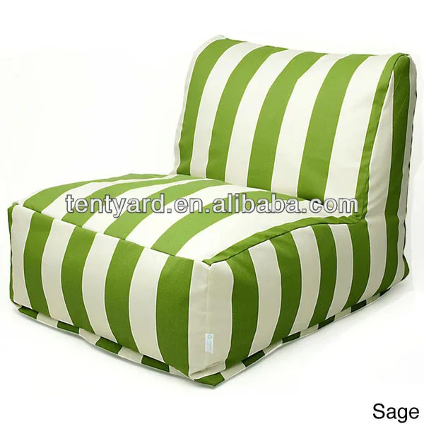 outdoor l shaped stripe adult bean bag seat cushion chair