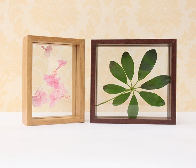 Художественная Стеклянная фоторамка, простая модная фоторамка, настраиваемая двухсторонняя Стеклянная фоторамка