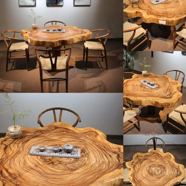 Outdoor resin table top in dining tables