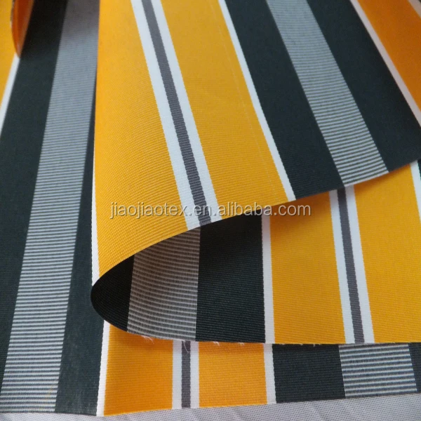 Polyester spun yarn solution dyed awning fabric