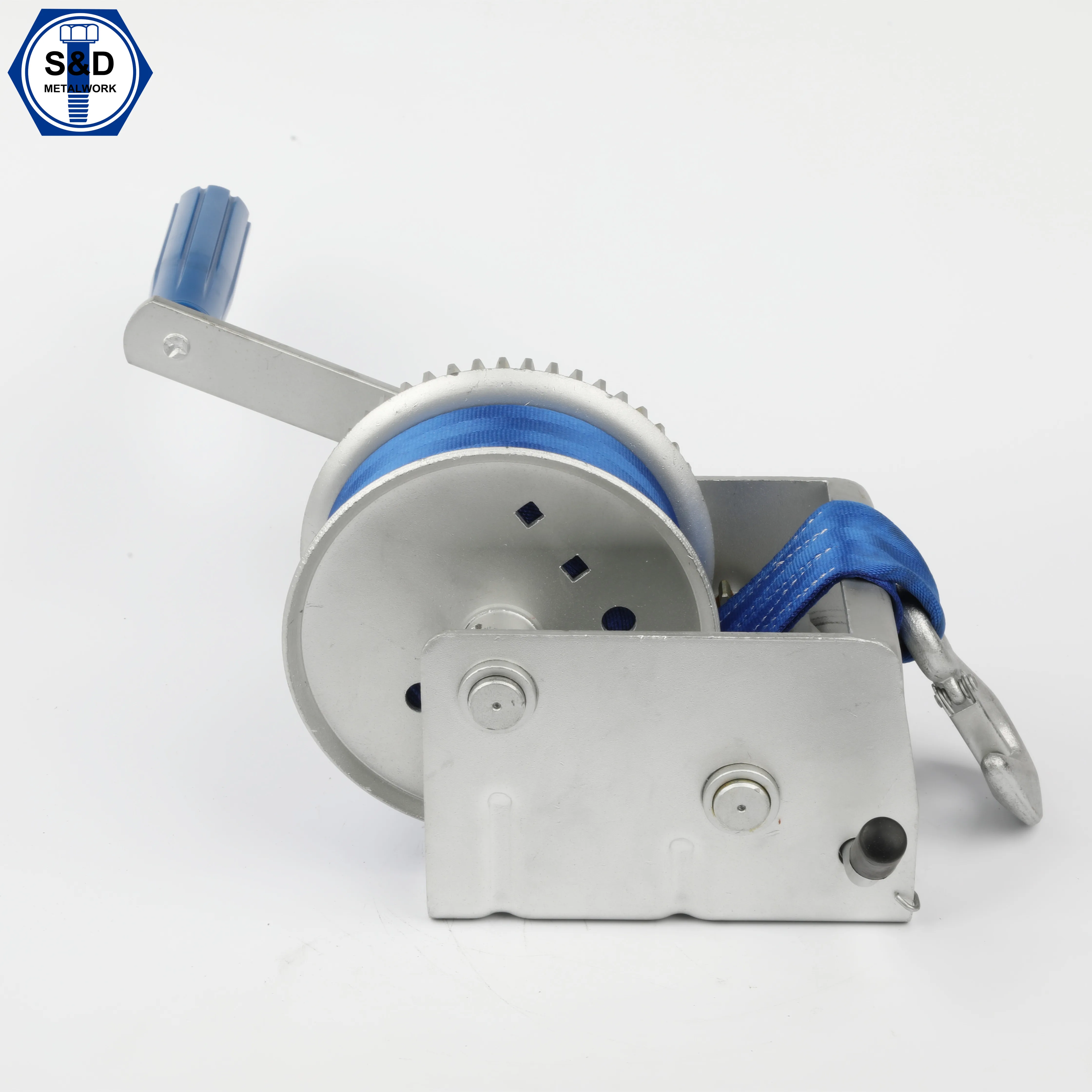 boat trailer manual mini manual hand portable winch 1500kgs with webbing