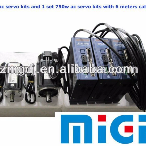 2 набора комплектов электродвигателей мощностью 400 Вт и 1 набор сервоприводов мощностью 750 Вт