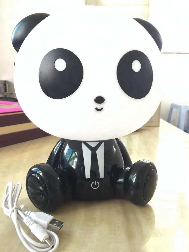 Plastic panda touch table lamp usb energy saving night light bedside lamp