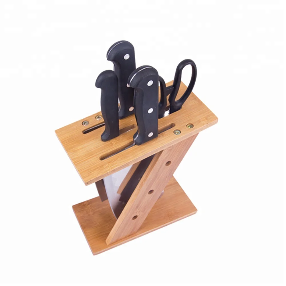 cheap bamboo knife blocks, kitchen scissor holder wholesale
