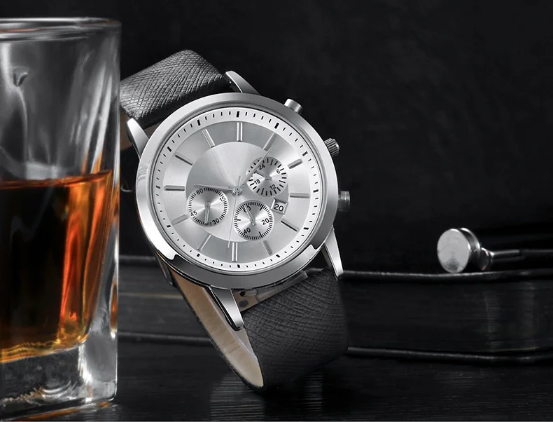 Fashion Luxury Chrome Watches  Steel Quartz Wrist Watch Custom Design Your Own Logo Diver Fastrack Watches for Men