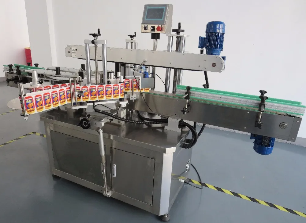 YM620 factory two sides square jar bucket labeler for flat plastic bottle labelling machine