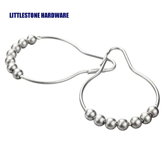 Shower Curtain Gliding Roller Rings Hooks Wholesale Shower Accessory Large Oversized Curtain Rings
