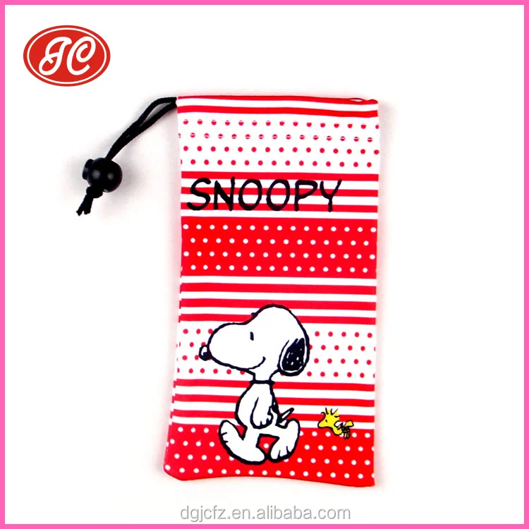 Горячие новые продукты для 2016 snoopy логотип микрофибры мобильного телефона чехол