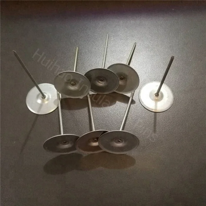 Cup Head Pin  GI Steel Perforated Rock wool Pins Insulation Fastener Applied Ductwork