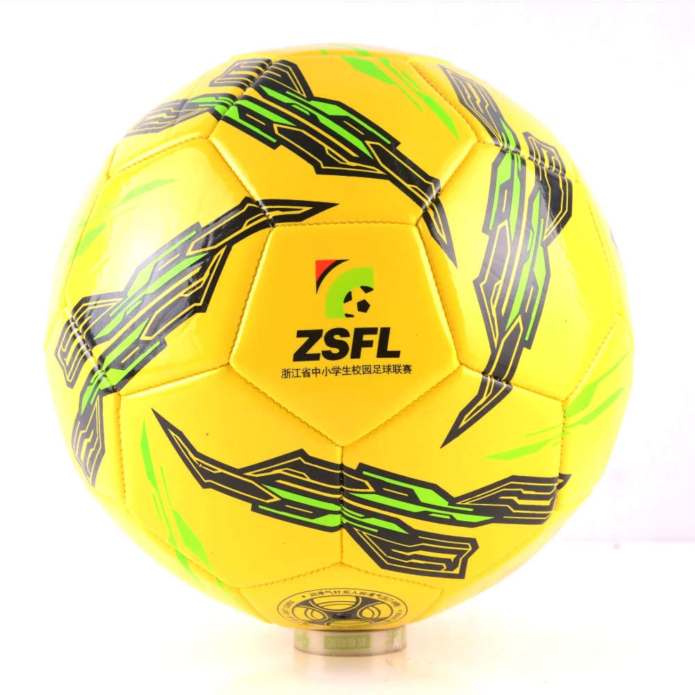 Lenwave branded custom print cheap football in bulk pvc soccer ball