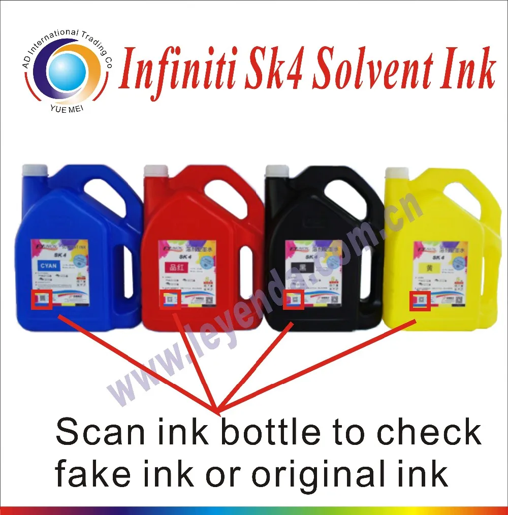
original FYUNION SK4 solvent ink have code scanning for spt 510 printhead 