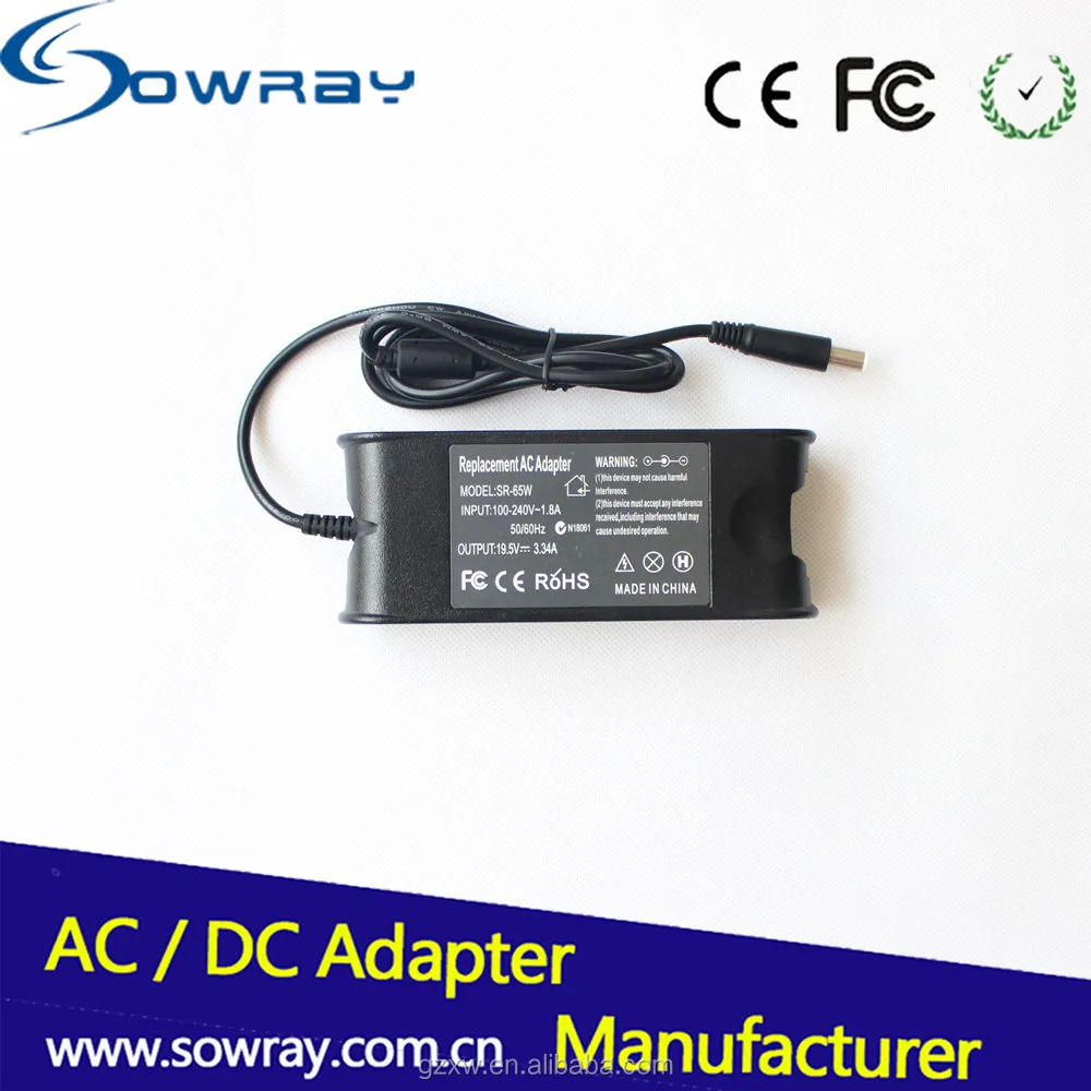Высокое качество Универсальный 19.5V3.34A AC DC ноутбук устройство адаптер питания для dell зарядное устройство