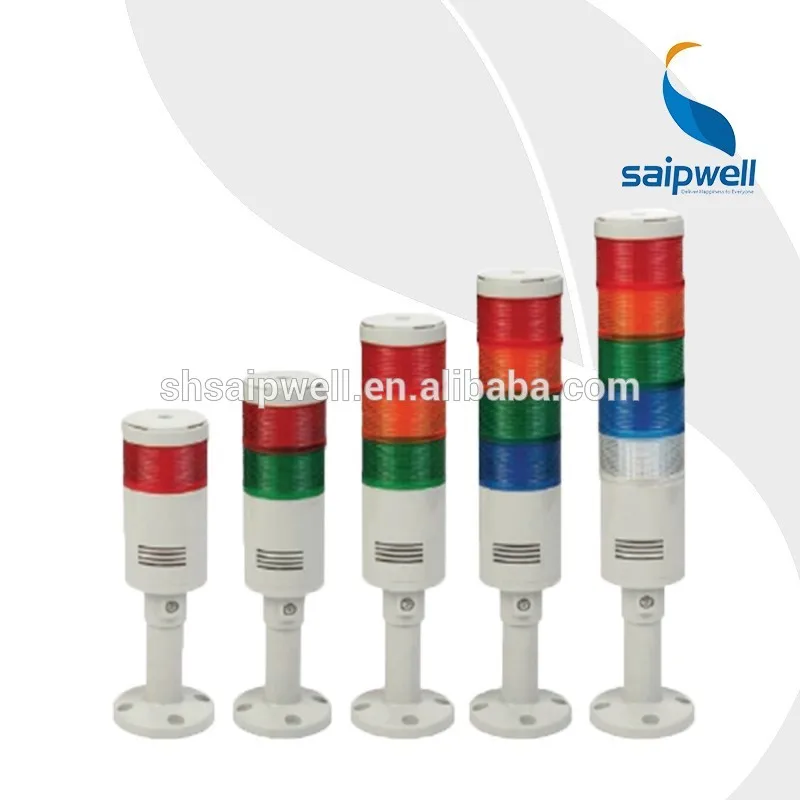 
Saip AC/DC Multi-color LED Signal Tower Light 
