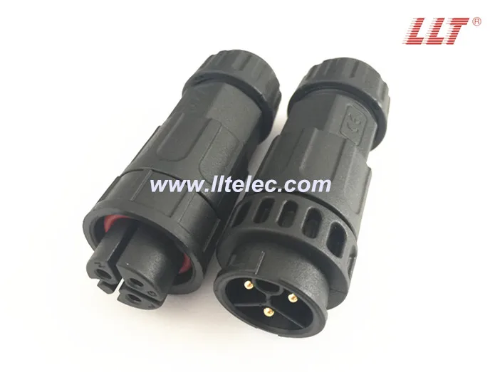 M19 3 pins male to female screw connection waterproof connector