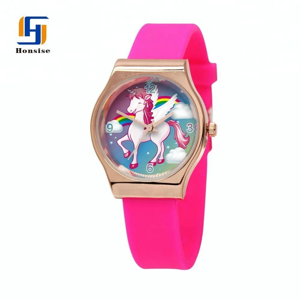 Hot Fashion Women Silicone Round Analog Quartz Wrist Watch