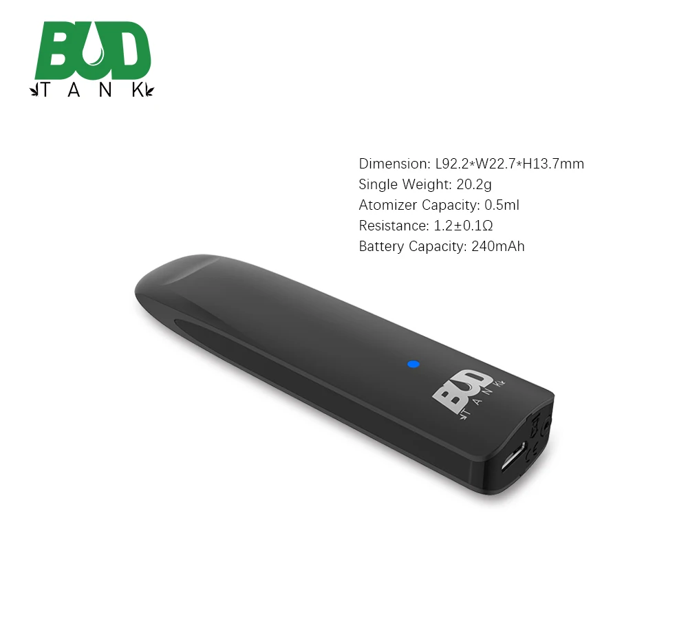 
Bud Pod 0.5ml CBD Vape with Mro-USB E cigarette Wholesale 