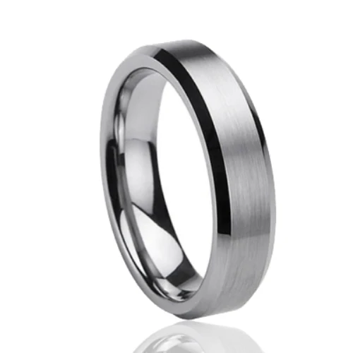 
hot selling brushed middle line mens tungsten rings 