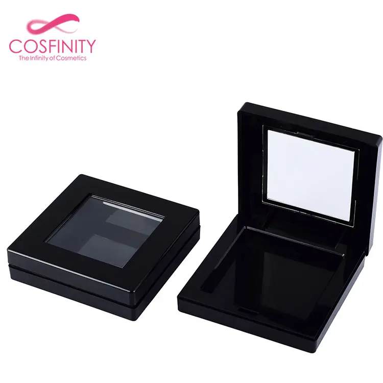 CP03-2544 Wholesale black matte empty bb cushion powder case cosmetics eye shadow palette containers eyeshadow palette makeup