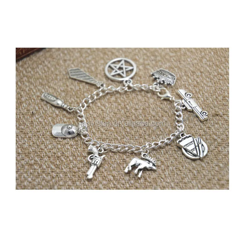Enchanting Inspired Charm Bracelets: Characters Themed Charm Bracelet in Silver - Adjustable (VISION 2)