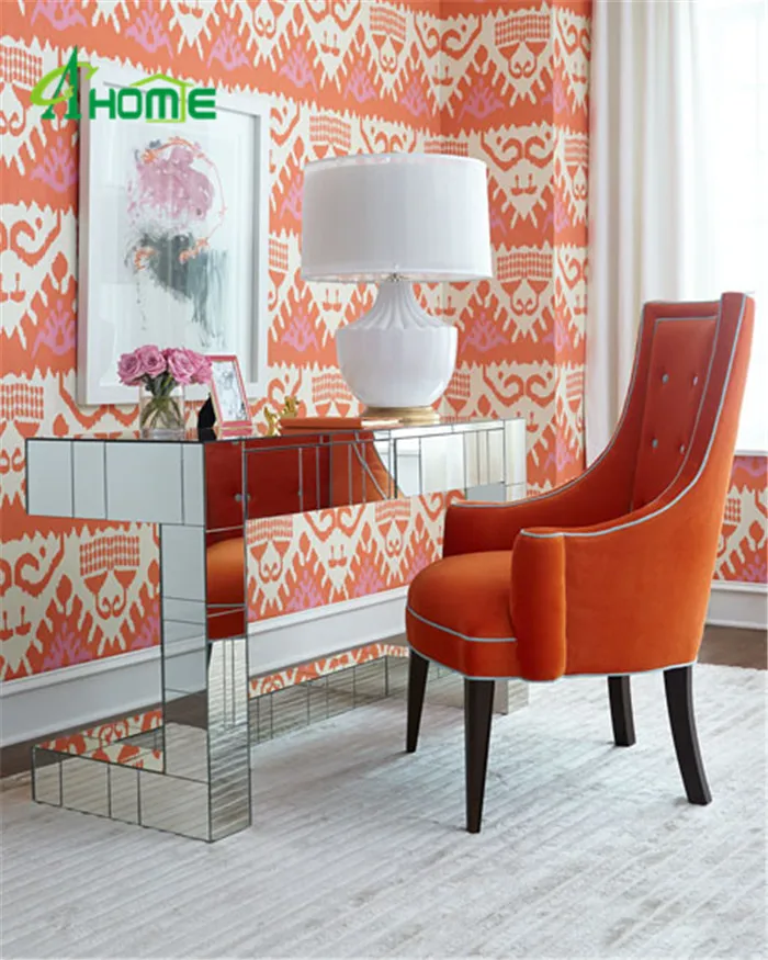 
Sculpture Wooden mirrored Console Table with wall mirror furniture 