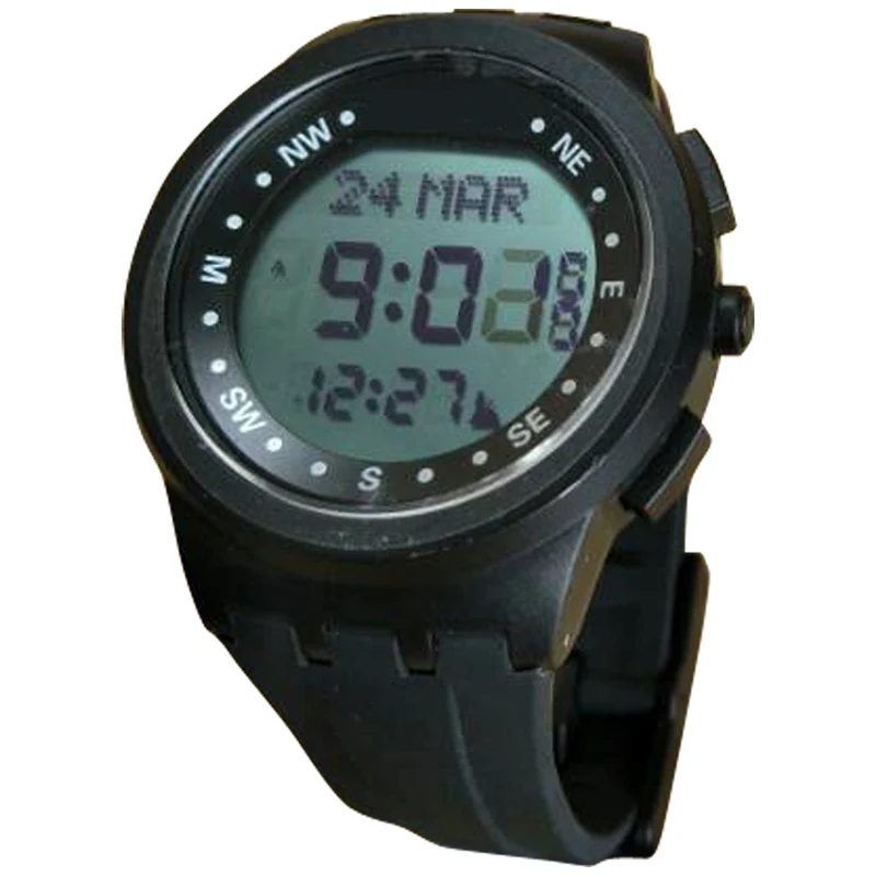 Muslim prayer time watch with Qibla islamic azan wristwatch waterproof quran sport watch