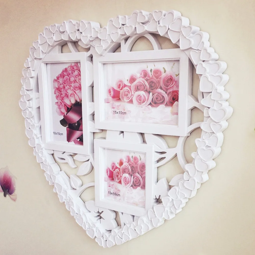 Wholesale Stock Small Order Household Wall Decoration Heart Shaped Photo Frame