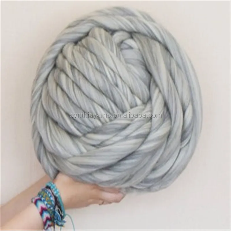 2019 самая популярная 100% мериносовая шерсть гигантская Мериносовая шерстяная пряжа