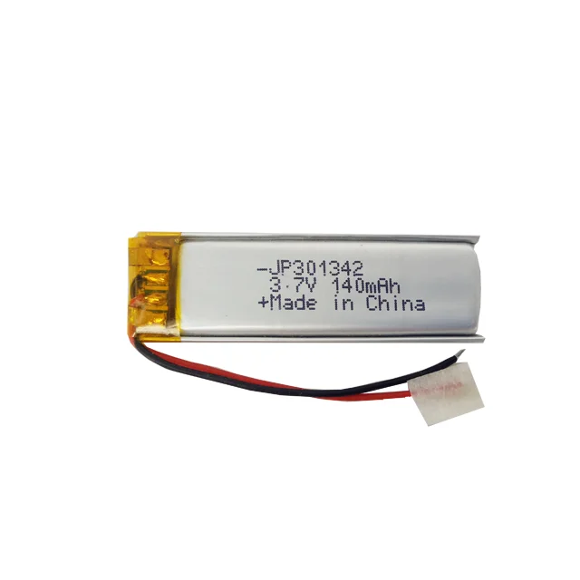 rechargeable li-ion battery 301342 3.7v 140mah li polymer battery 3mm thickness for headset