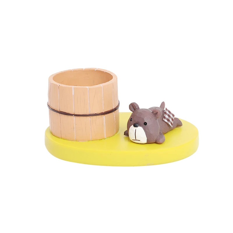 Roogo resin cute cartoon animal plant pot for sale