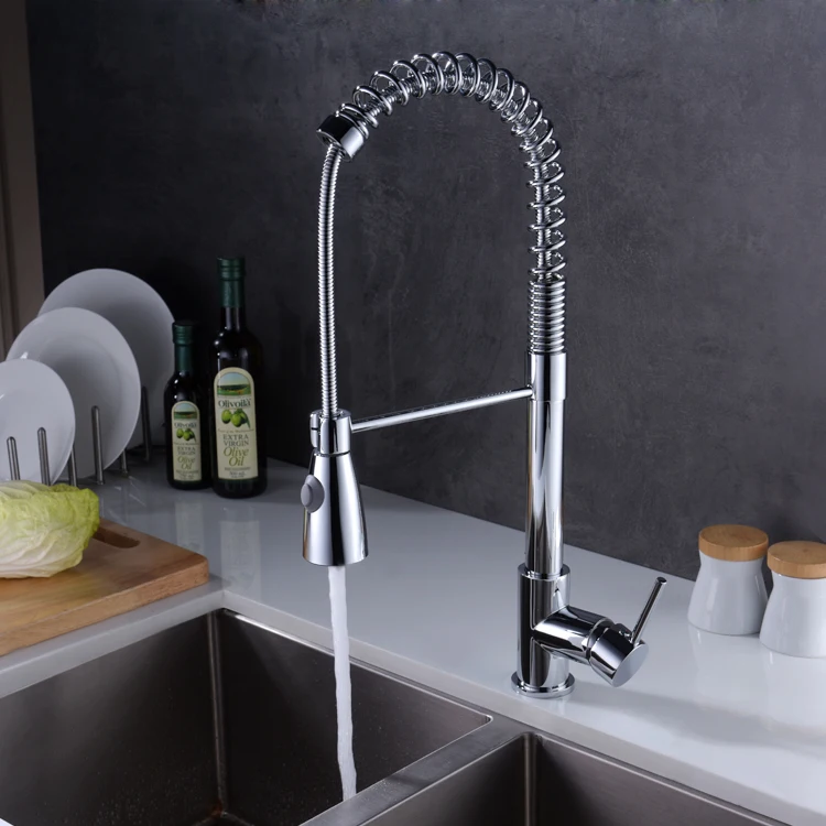 pull out sprayer spring antique kitchen faucet