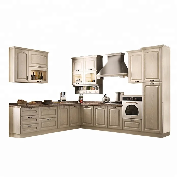 laminate modular wood kitchen furniture with fridge
