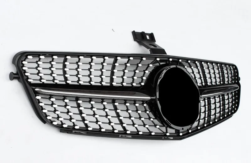 For W204 Diamond front grill ABS Material grille for C Class 2007-2014 Replacement front grille front bumper