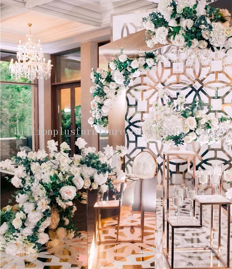 Высококачественный Свадебный декор реквизит нематический дизайн Золотой Фон для свадьбы