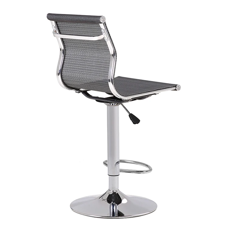 
Modern hot sale short mesh back swivel metal adjustable bar stool 