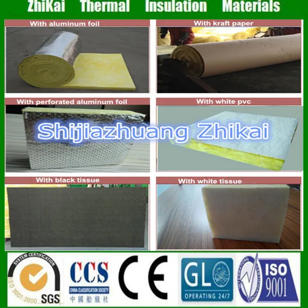 Factory Price soundproof Fiber Glass wool, Faced aluminium foil Glass wool roll