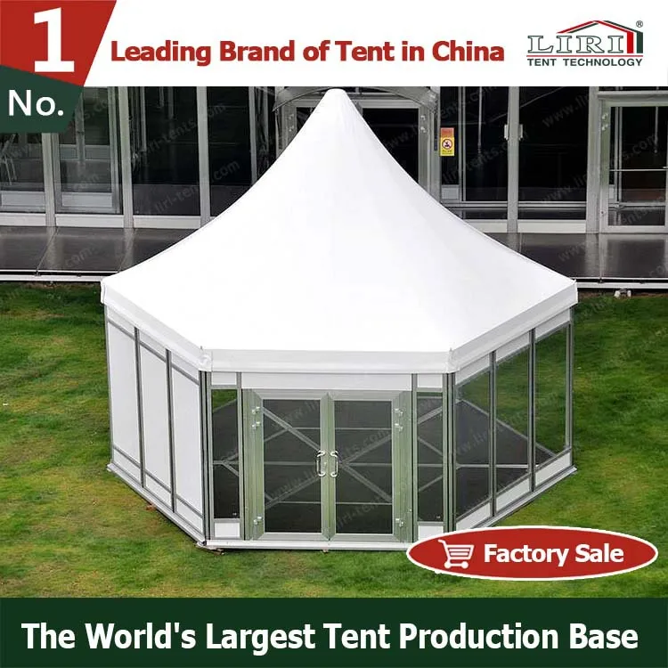 high quality aluminum gazebos with glass roof for party