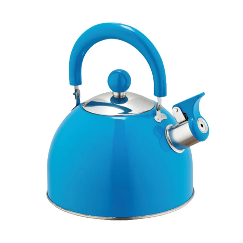 Stainless Steel Whistling Kettle Simple For Household Kitchen Appliances Hemispherical 2.5L Whistle 2L Blue Tea Maker Pot