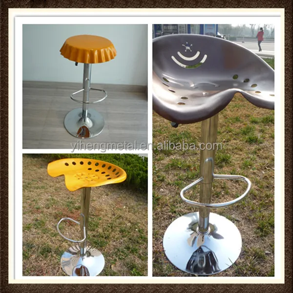 
Innovative China Rotatable Hot Sale Steel Circle saucer Coffee Shop/Kitchen/Bar/ Adult High Chair With Footrest 