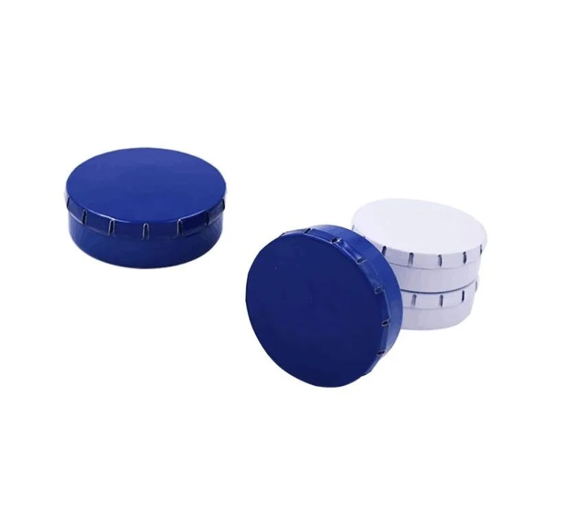 Small Round Candy Storage Mini Metal Click Clack Tin can