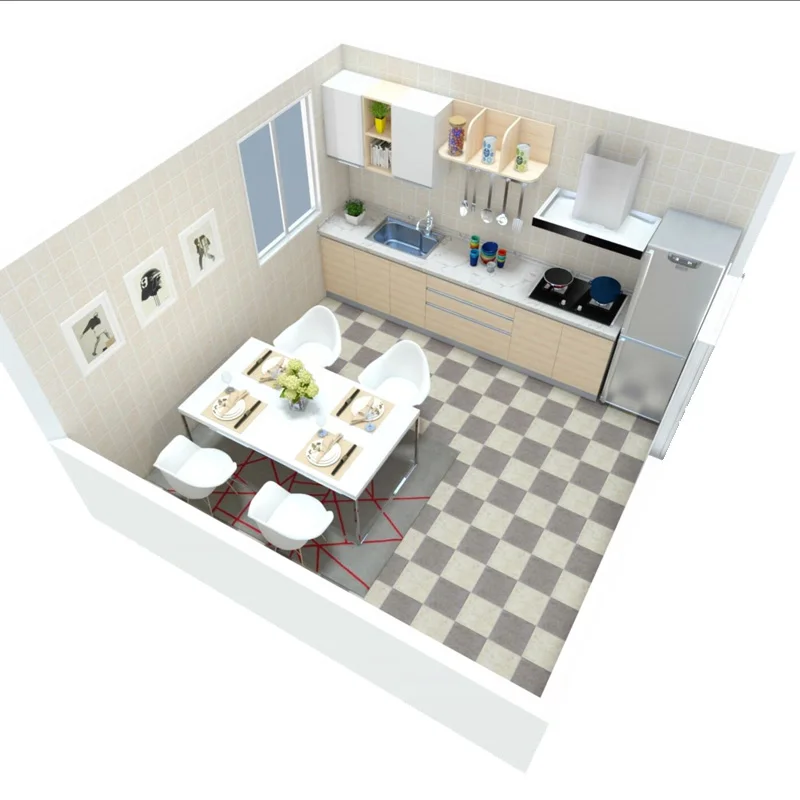 
Solid Design Cherry Wood Kitchen Cabinets 