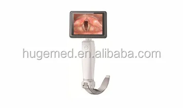 
316 medical stainless steal reusable blade Anesthesia video laryngoscope with 3.5'Color LCD led light 360 degree rotatable USB 