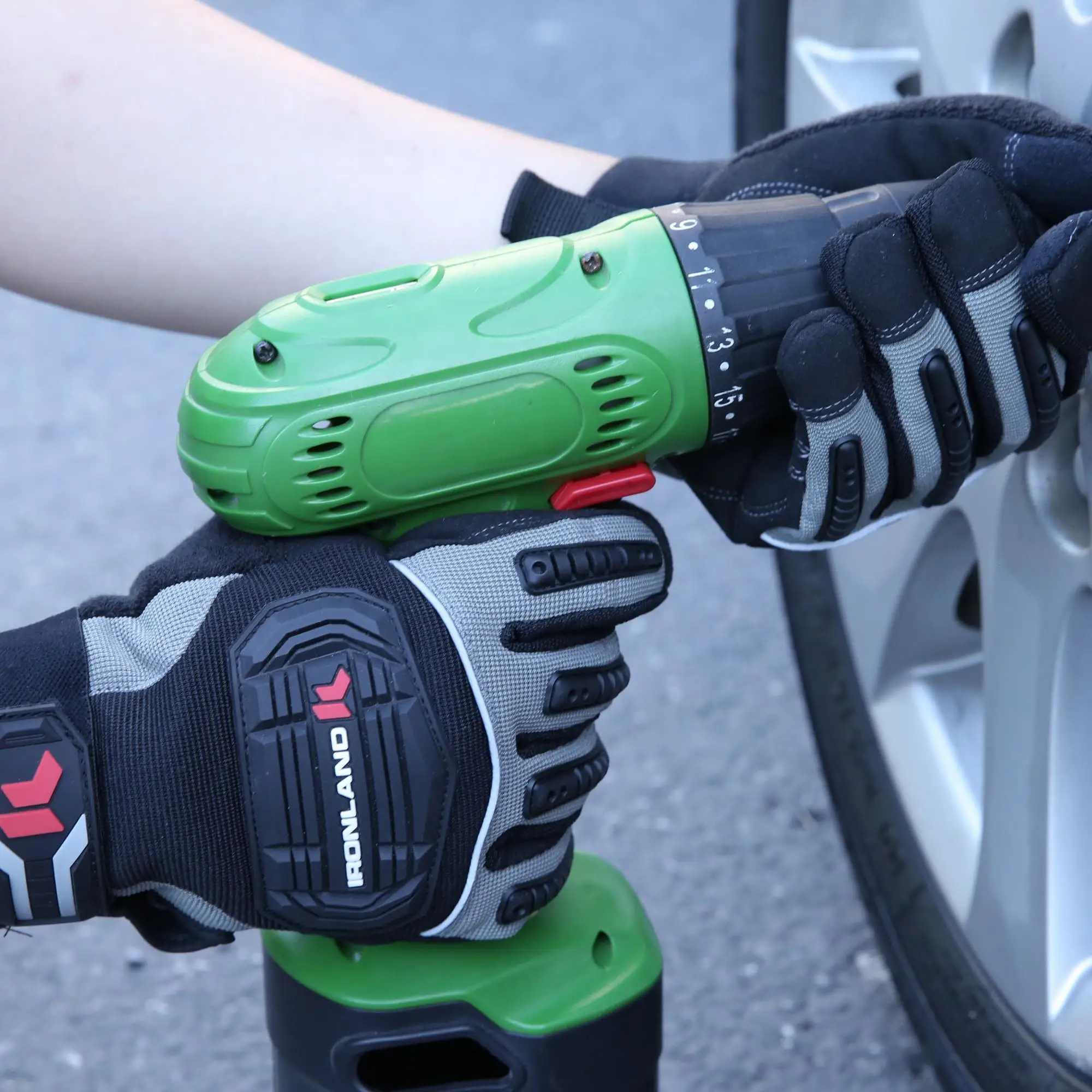 Mechanic Work Gloves Tpr Knuckle Protection Gloves