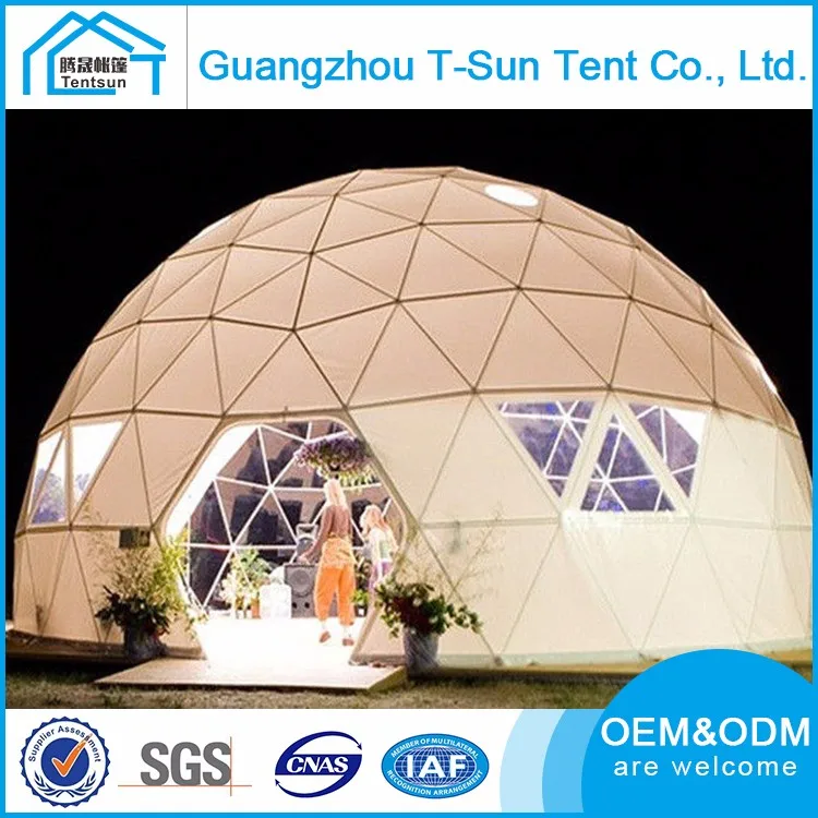 Luxury Lining PVC Fabric Cover Geodesic Tent Semicircle Geodesic Dome Tent