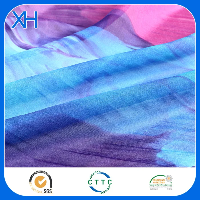 
Wholesale Silk Fabric Printed 100% Chiffon by Xinhe Textiles 