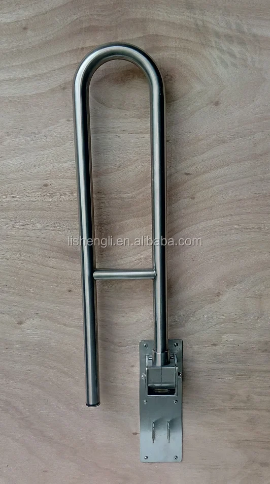 
304 Stainless steel toilet swing up bar safety grab bar disabled grab rail 