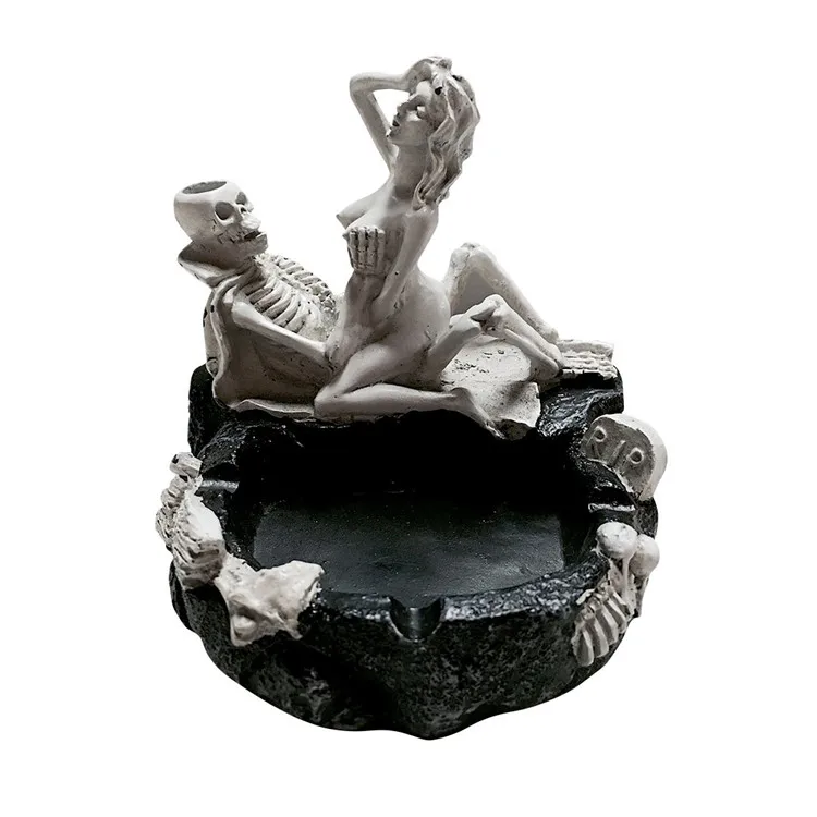 Hot Sale Personalized Handmade Human Skeleton Desk Cigar Ash Tray