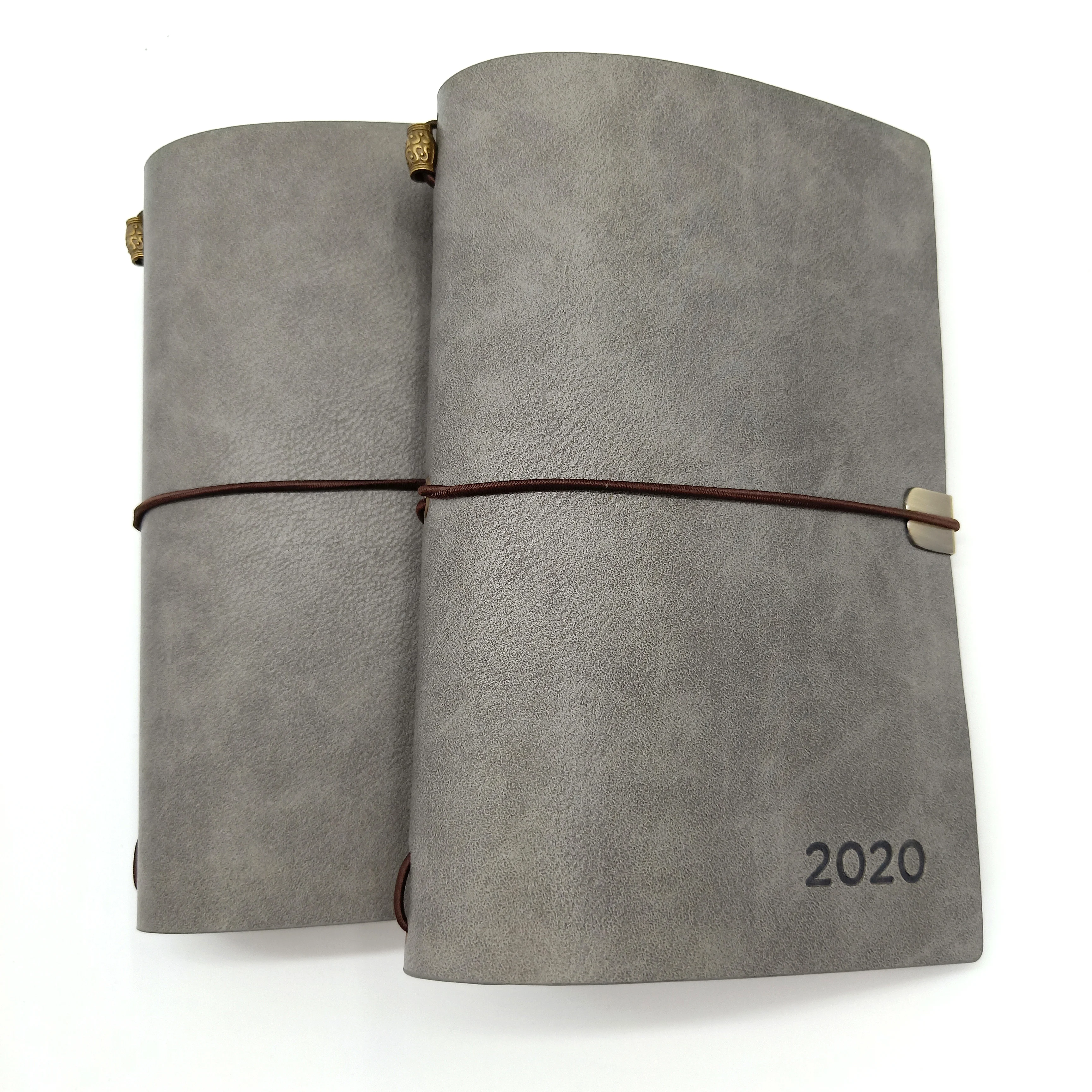
custom printed b5 softcover carved pu leather organizer notebook with 2020 calendar pages 