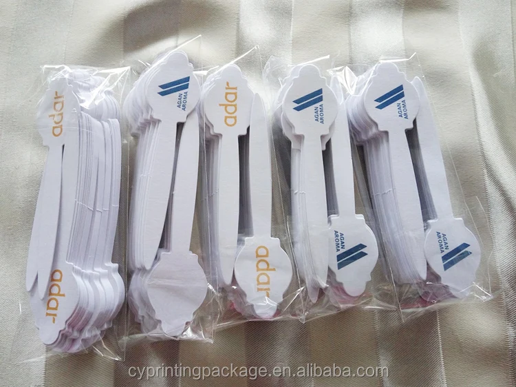 Custom logo perfume test strip fragrance scent paper