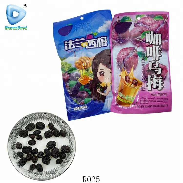 Tasted sweet and sour dried plums