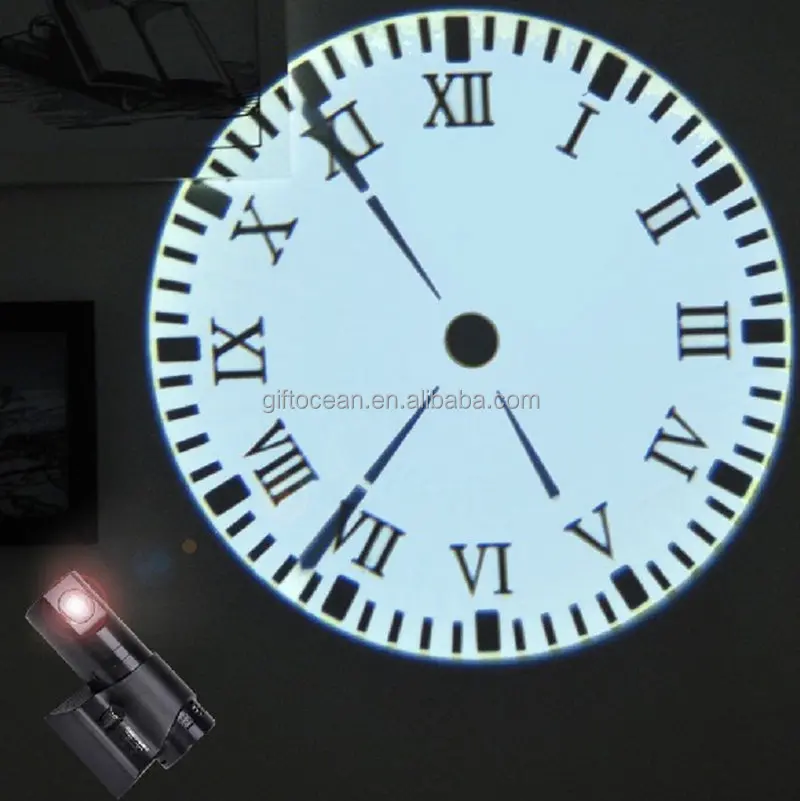 modern novel home decor remote controlled night light projector wall clock
